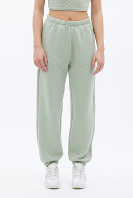 Jogger en molleton matelassé