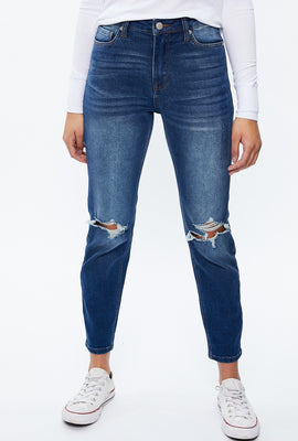 High Rise Stretch Mom Jean