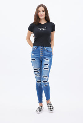 Jegging à taille super haute