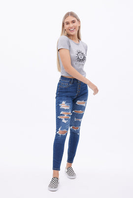 Jegging à taille super haute