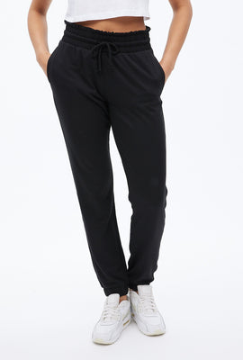 Jogger molletoné super doux froncé à la taille