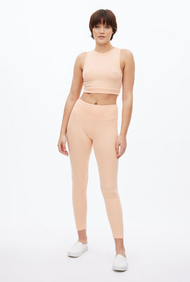 Legging super doux en tricot côtelé
