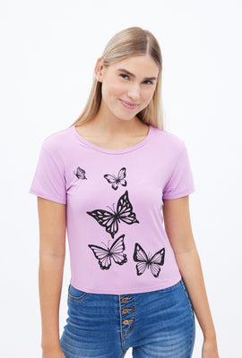 Super Soft Butterflies Graphic Baby Tee