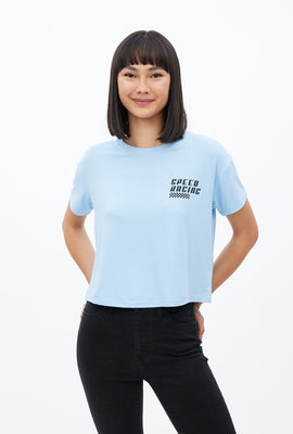 Super Soft Speed Racing '96 Graphic Boxy Crop Tee