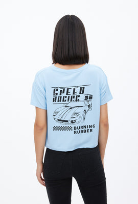 Super Soft Speed Racing '96 Graphic Boxy Crop Tee