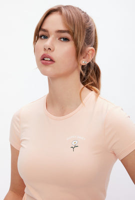 T-shirt court super doux à imprimé Oopsie Daisy