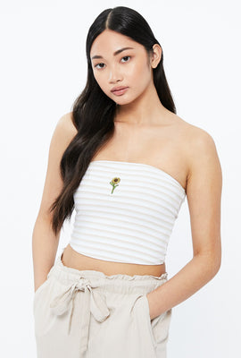 Haut tubulaire avec motif brodé