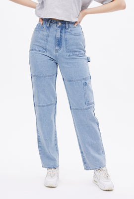 Jean menuisier droit taille haute