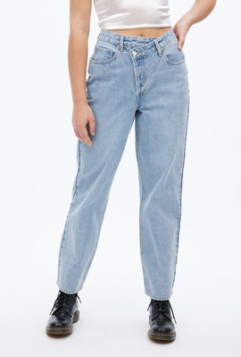 Super High Rise Straight Crossover Waist Jean