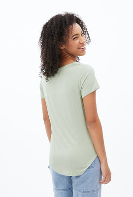 T-shirt col en V basique