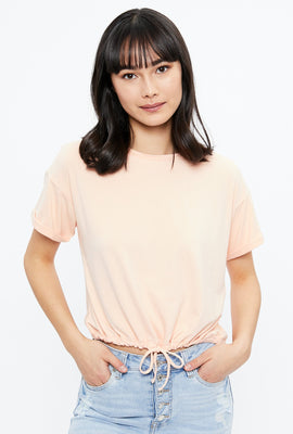 T-shirt écourté avec attache super doux