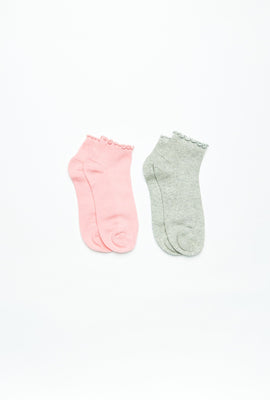 Ruffle Crew Socks 2-Pack