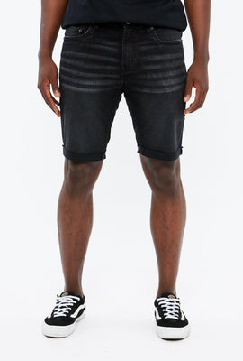 Short mince en denim