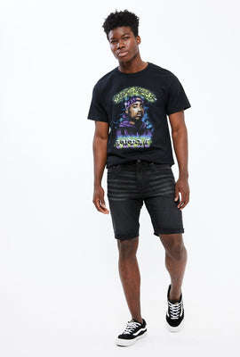 Short mince en denim