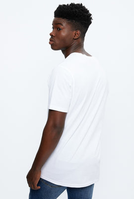 T-shirt de base uni col en V