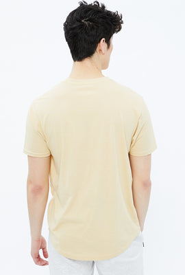 T-shirt uni à ourlet arrondi