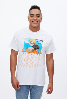 T-shirt à imprimé graphique Naruto Kanji Text