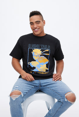 T-shirt à imprimé graphique Naruto Boîte