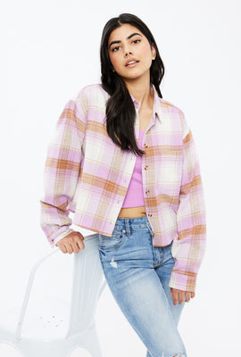 Chemise Courte Flannelle à Carreaux