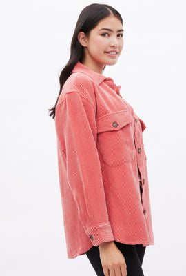 Button-Up Corduroy Shacket
