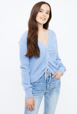 Pull À Enfiler Plissé À L'avant
