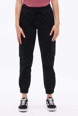 Joggeur cargo à enfilé taille haute