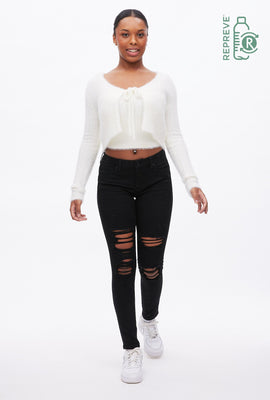 Jegging Jordan rehaussant détruit Repreve taille basse
