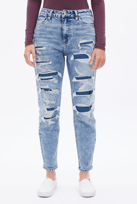 High Rise Stretch Mom Jean