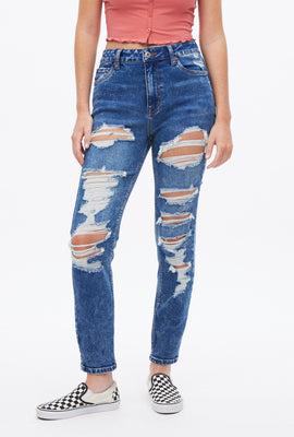 High Rise Stretch Mom Jean