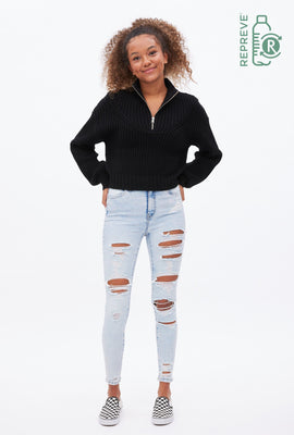 High Rise Emma Destroyed Repreve Ankle Jegging