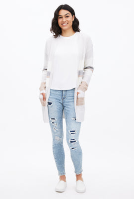 Waffle Knit Midi Cardigan