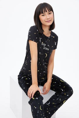 T-shirt pyjama super doux graphique