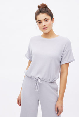 Super Soft Tie Bottom Short Sleeve Top