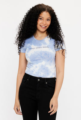 T-shirt Court Super Doux à Imprimé Sassy Since Birth
