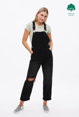 Salopette en denim coupe droite