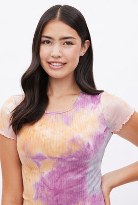 Ribbed Lettuce Edge Baby Tee