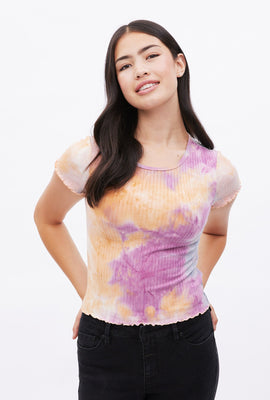 Ribbed Lettuce Edge Baby Tee