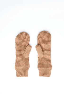 Mitaines en tricot gaufré