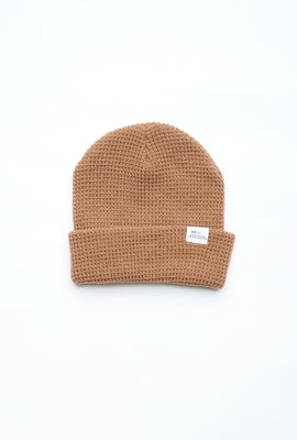Bonnet à revers en tricot gaufré