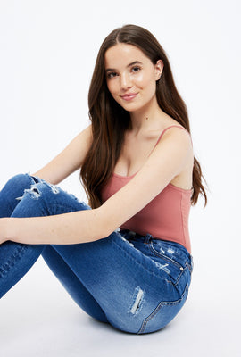 Super Soft Scoop Neck Tank Bodysuit