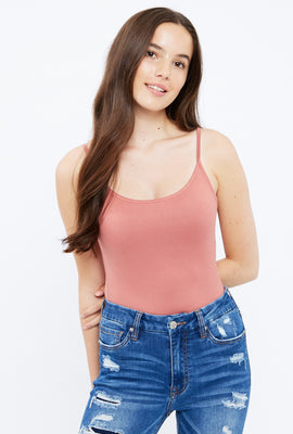 Super Soft Scoop Neck Tank Bodysuit