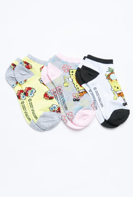 Chaussettes aux chevilles SpongeBob paquet de trois