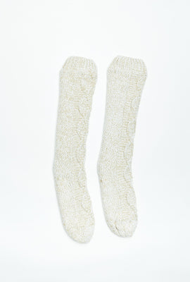 Chenille Knit Reading Socks