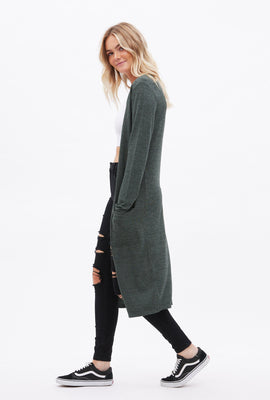 Cardigan châle mi-long avec poches