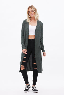 Cardigan châle mi-long avec poches