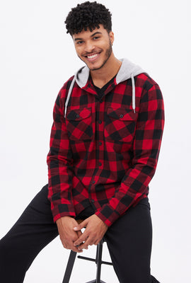North Western Flannel Hooded Overshirt