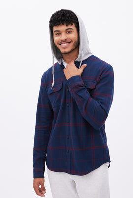 North Western Flannel Hooded Overshirt