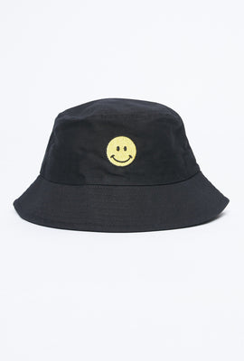 North Western Embroidered Smiley Face Bucket Hat