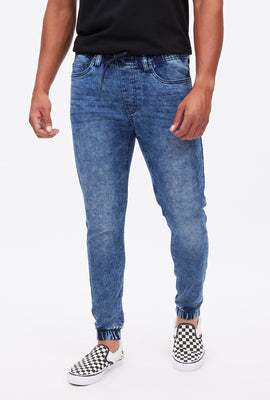 Jogger en tricot denim