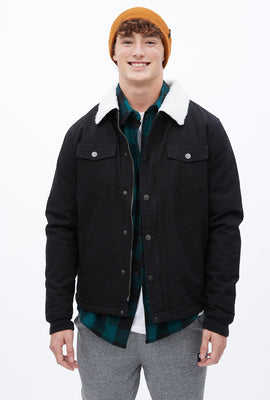 Blouson North Western en coutil doublé de Sherpa